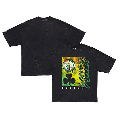 T-shirt délavé enzymatique Boston Celtics Sport Classics noir New Era pour homme