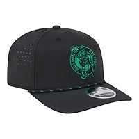 Men's New Era Black Boston Celtics Sport Rope Vented Stretch-Snap 9SEVENTY Hat