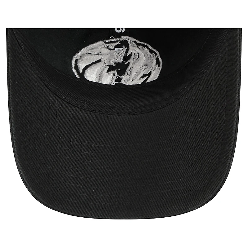 Casquette ajustable 9TWENTY noire New Era pour homme avec appliqué en tissu Boston Celtics