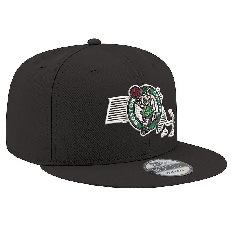 Casquette snapback 9FIFTY State Pride noire New Era pour homme des Boston Celtics