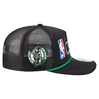Men's New Era  Black Boston Celtics Team Logo Foam Front 19TWENTY A-Frame Trucker Adjustable Hat