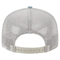 Casquette camionneur New Era 9FIFTY à panneau fendu en denim Adventure Boston Celtics pour homme