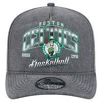Casquette snapback pré-courbée 9FIFTY des Boston Celtics de New Era pour homme, couleur anthracite