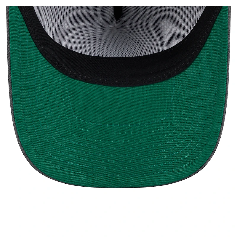 Men's New Era Charcoal Boston Celtics Throwback Washed Pre-Curved 9FIFTY Snapback Hat