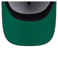 Men's New Era  Charcoal Boston Celtics Throwback Washed Pre-Curved 9FIFTY Snapback Hat