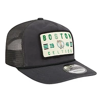 Men's New Era  Charcoal Boston Celtics Washed Patch 19TWENTY Adjustable Trucker Hat