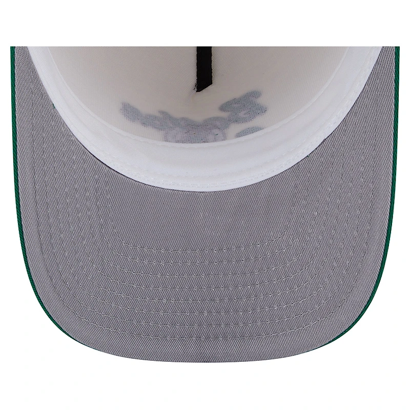 Men's New Era Cream/Kelly Green Boston Celtics Chainstitch 9FIFTY A-Frame Snapback Hat