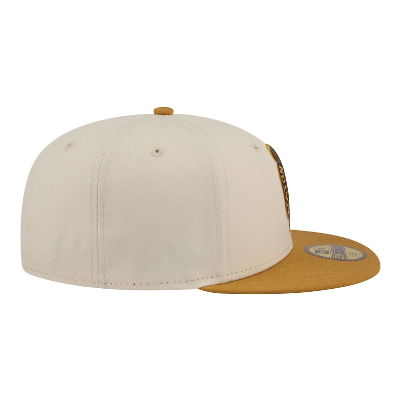 Men's New Era Cream/Tan Boston Celtics Two-Tone Color Pack 59FIFTY Fitted Hat