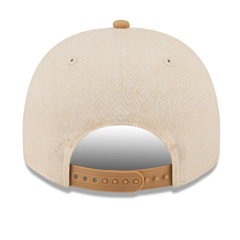 Men's New Era Cream Boston Celtics Herringbone 9FIFTY A-Frame Snapback Hat