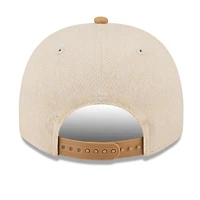 Men's New Era  Cream Boston Celtics Herringbone 9FIFTY A-Frame Snapback Hat