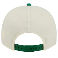 Men's New Era  Cream Boston Celtics Illustrated Mascot 2-Toned Pre-Curved A-Frame 9FIFTY Adjustable Hat