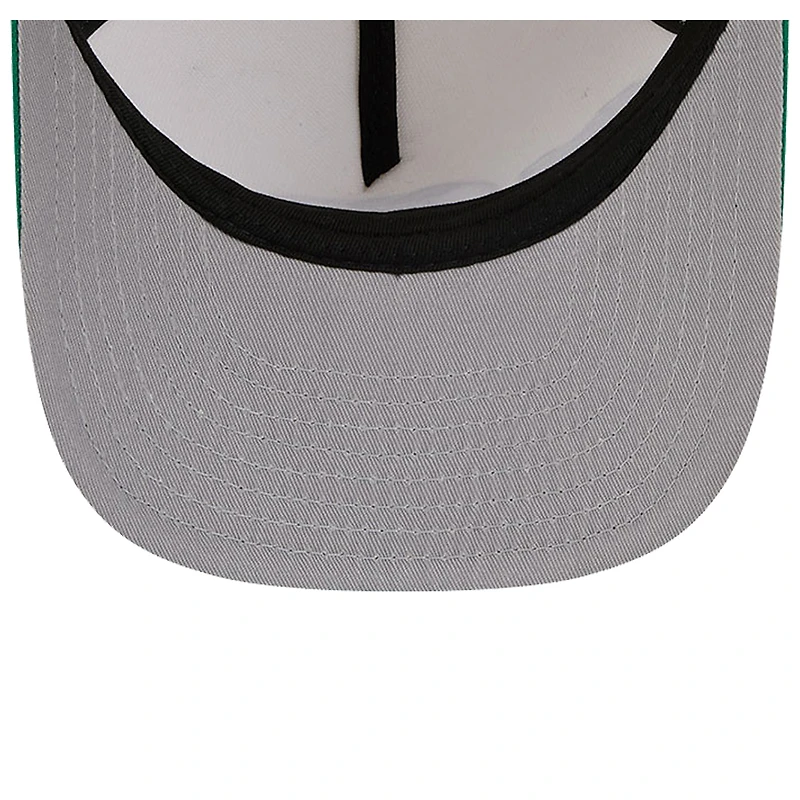 Men's New Era  Cream Boston Celtics Illustrated Mascot 2-Toned Pre-Curved A-Frame 9FIFTY Adjustable Hat