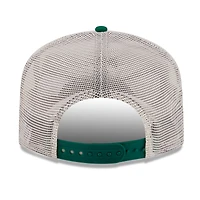 Men's New Era Cream Boston Celtics Layered Patch 19TWENTY Adjustable Hat