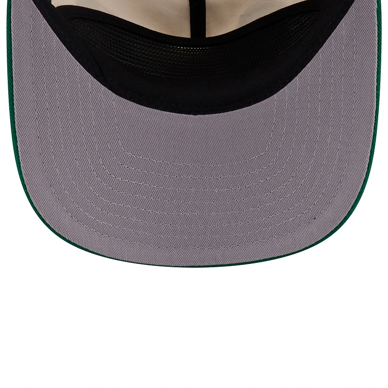 Men's New Era Cream Boston Celtics Layered Patch 19TWENTY Adjustable Hat