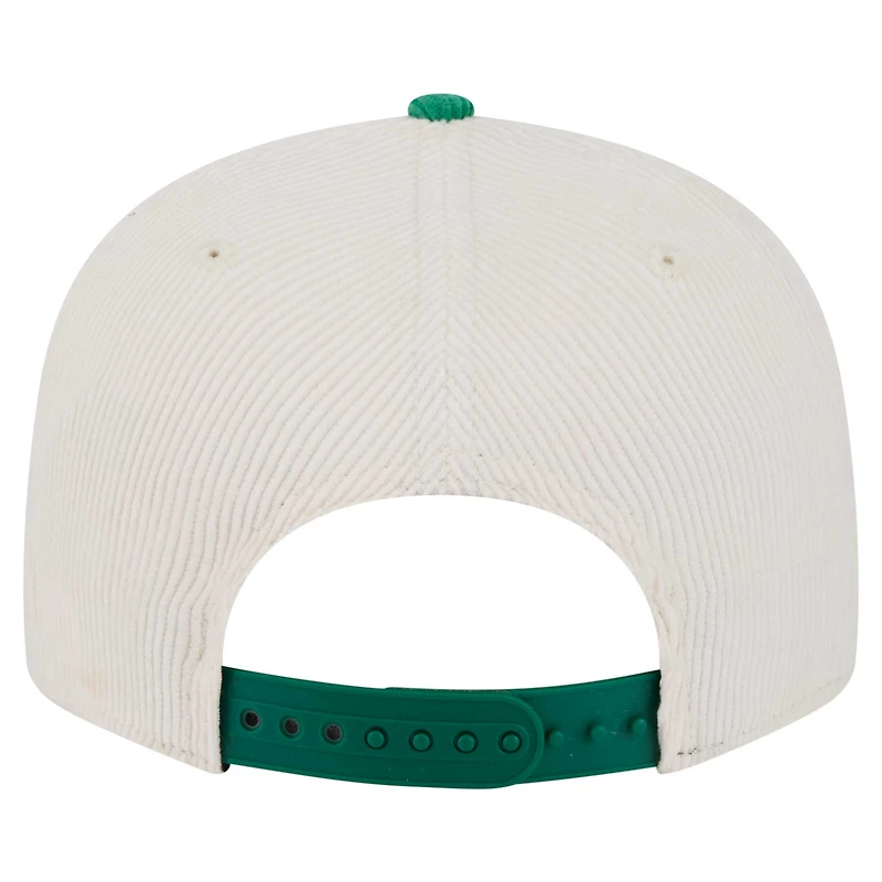 Men's New Era Cream Boston Celtics Two-Tone 9FIFTY Snapback Hat