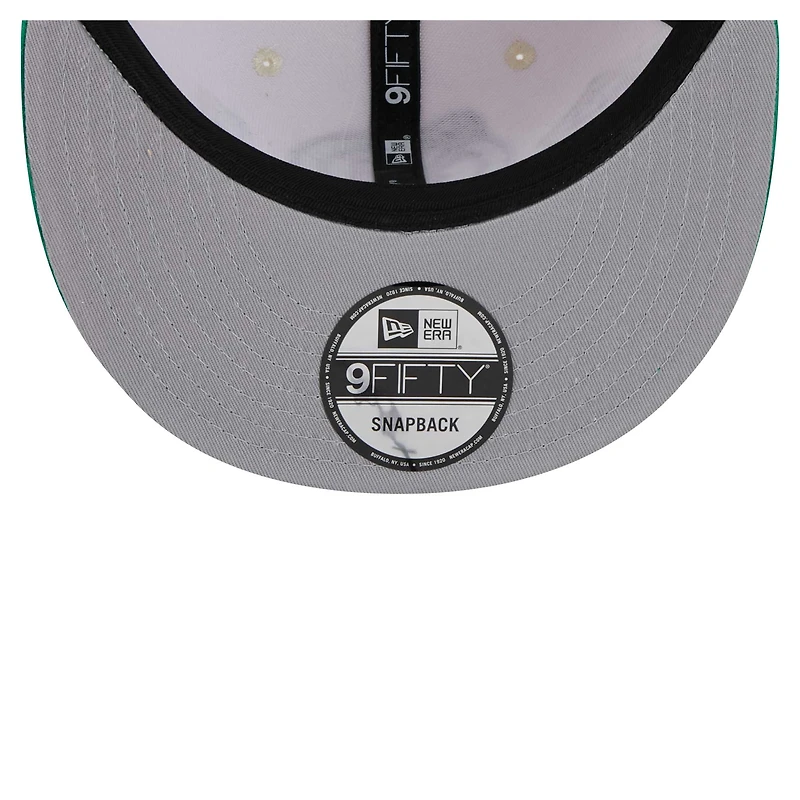 Men's New Era Cream Boston Celtics Two-Tone 9FIFTY Snapback Hat