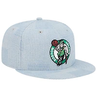 Men's New Era Denim Boston Celtics Injection Denim Patchwork 9FIFTY Snapback Hat
