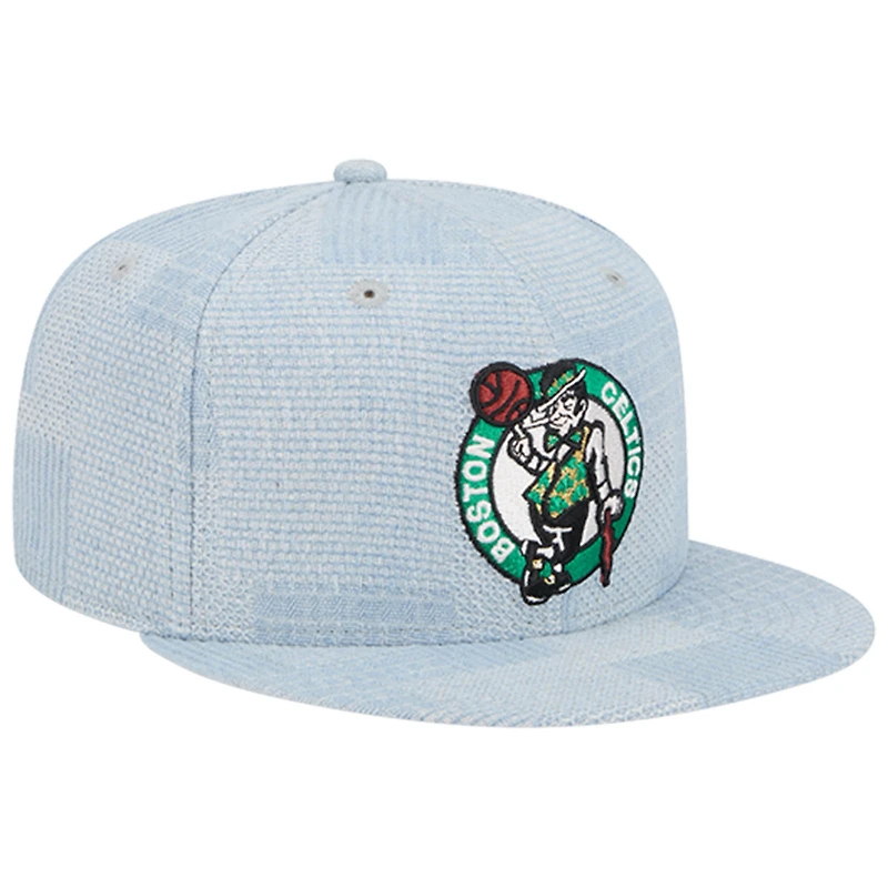 Casquette à pression 9FIFTY en denim injecté Boston Celtics New Era pour homme
