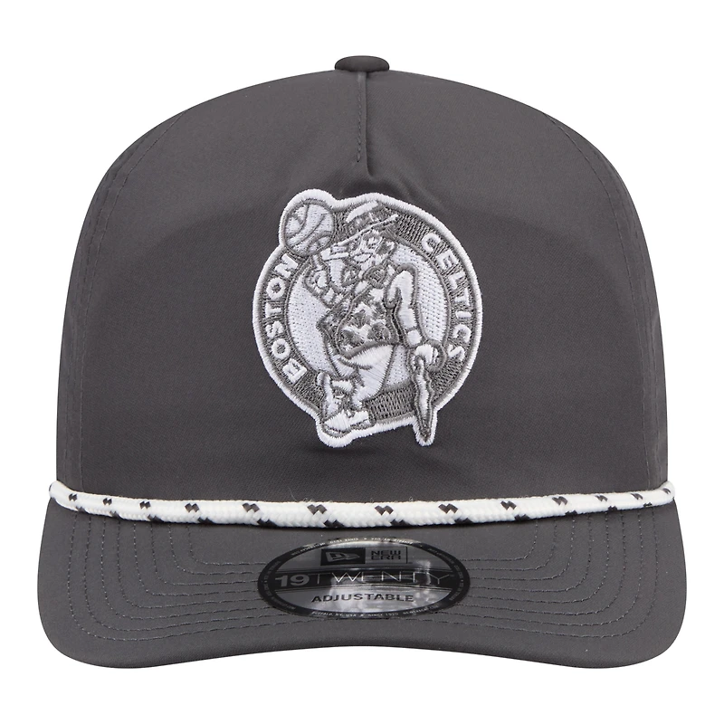 Men's New Era Graphite Boston Celtics Tonal Rope 19TWENTY Adjustable Hat