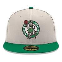 Men's New Era  Gray/Kelly Green Boston Celtics Chrome 59FIFTY Fitted Hat