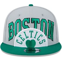 Men's New Era Gray/Kelly Green Boston Celtics Tip-Off Two-Tone 9FIFTY Snapback Hat