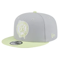Men's New Era  Gray/Light Green Boston Celtics Color Pack Two-Tone 9FIFTY Snapback Hat