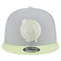 Men's New Era  Gray/Light Green Boston Celtics Color Pack Two-Tone 9FIFTY Snapback Hat