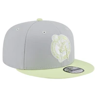 Men's New Era  Gray/Light Green Boston Celtics Color Pack Two-Tone 9FIFTY Snapback Hat
