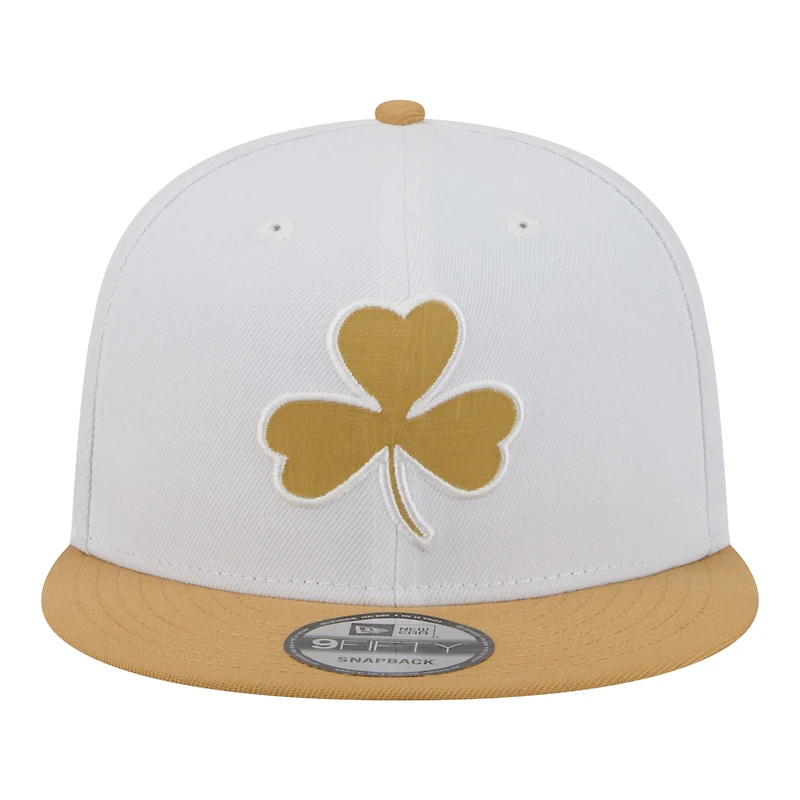 Men's New Era Gray/Tan Boston Celtics City Edition 9FIFTY Snapback Hat