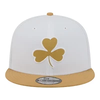 Men's New Era  Gray/Tan Boston Celtics City Edition 9FIFTY Snapback Hat