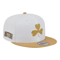 Casquette snapback New Era 9FIFTY City Edition Boston Celtics grise/beige pour homme