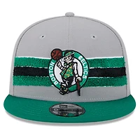 Casquette Snapback 9FIFTY New Era pour hommes des Boston Celtics Chenille Band grise