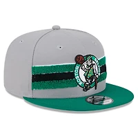 Casquette Snapback 9FIFTY New Era pour hommes des Boston Celtics Chenille Band grise