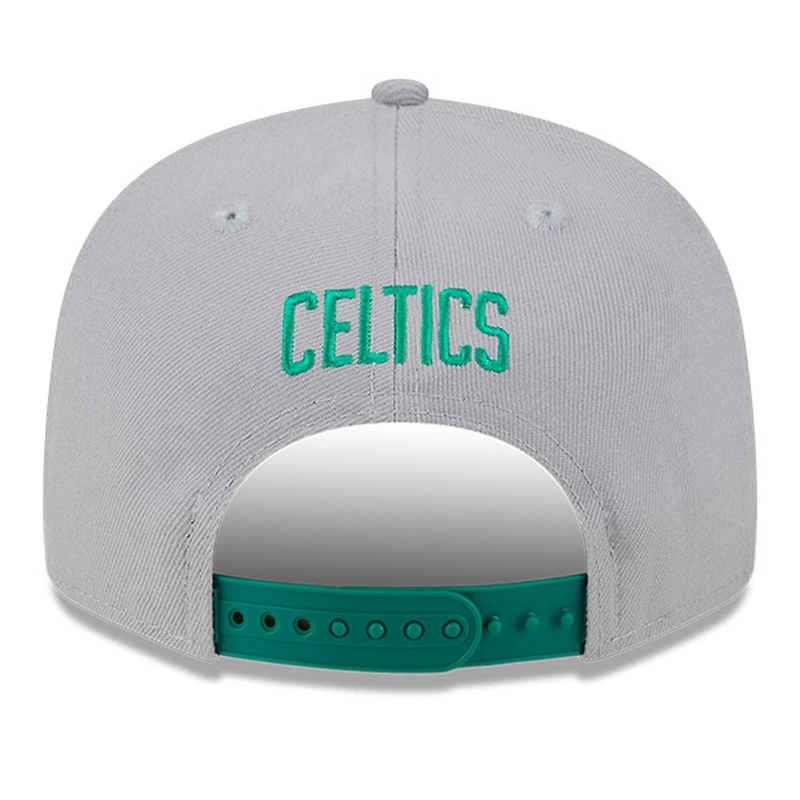 Casquette Snapback 9FIFTY New Era pour hommes des Boston Celtics Chenille Band grise