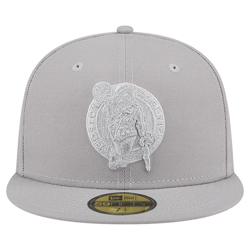 Men's New Era Gray Boston Celtics Color Pack 59FIFTY Fitted Hat