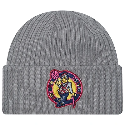 Men's New Era Gray Boston Celtics Color Pack Cuffed Knit Hat