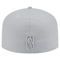 Men's New Era  Gray Boston Celtics Colorpack A-Frame Pinch Front 59FIFTY Fitted Hat