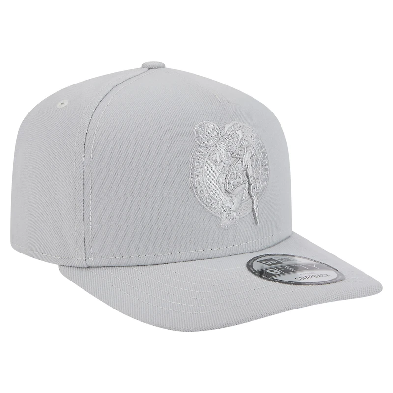 Men's New Era  Gray Boston Celtics Colorpack A-Frame Pinch Front 9FIFTY Snapback Hat