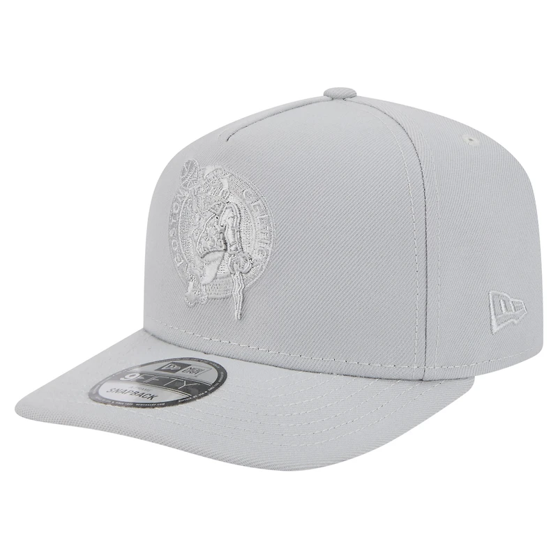 Men's New Era  Gray Boston Celtics Colorpack A-Frame Pinch Front 9FIFTY Snapback Hat