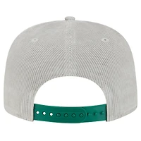 Men's New Era Gray Boston Celtics Throwback Corduroy Golfer Snapback Hat