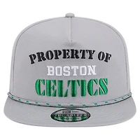 Casquette snapback grise Boston Celtics Throwback Property Of Golfer pour homme de New Era