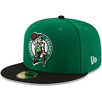 Casquette ajustée 59FIFTY 2Tone pour homme New Era Green/Black Boston Celtics Official Team Color