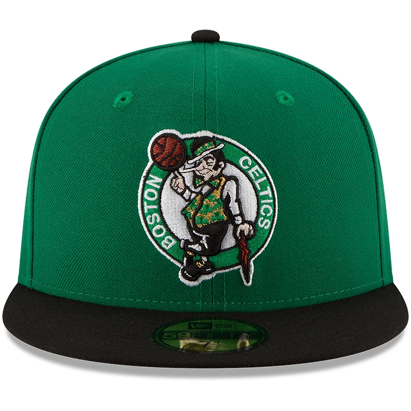 Casquette ajustée 59FIFTY 2Tone pour homme New Era Green/Black Boston Celtics Official Team Color