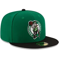 Casquette ajustée 59FIFTY 2Tone pour homme New Era Green/Black Boston Celtics Official Team Color