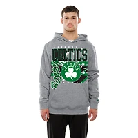 Men's New Era  Heather Gray Boston Celtics Injection Sport Classics Fleece Hoodie
