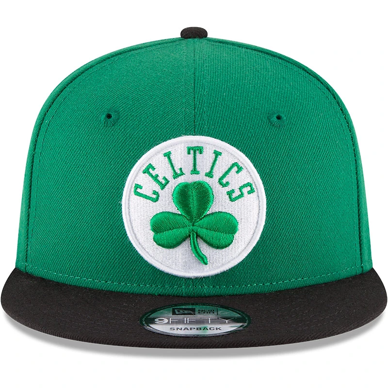 Casquette ajustable 9FIFTY Snapback ajustable bicolore des Boston Celtics New Era Kelly pour homme, vert/noir