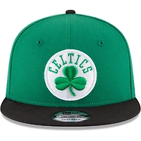 Casquette ajustable 9FIFTY Snapback ajustable bicolore des Boston Celtics New Era Kelly pour homme, vert/noir