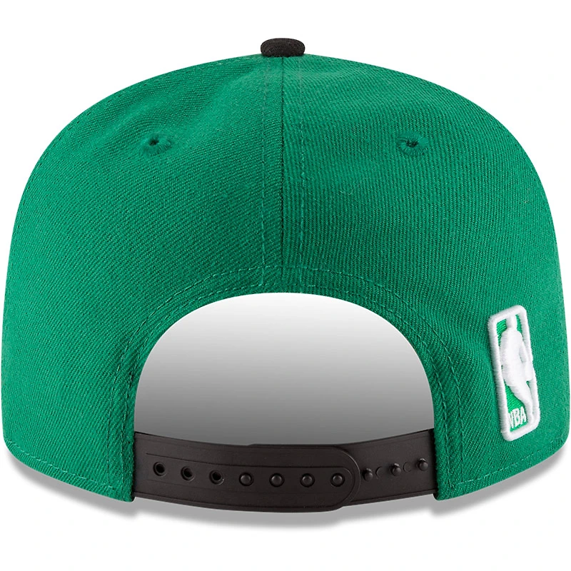 Casquette ajustable 9FIFTY Snapback ajustable bicolore des Boston Celtics New Era Kelly pour homme, vert/noir