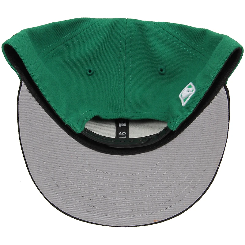 Casquette ajustable 9FIFTY Snapback ajustable bicolore des Boston Celtics New Era Kelly pour homme, vert/noir