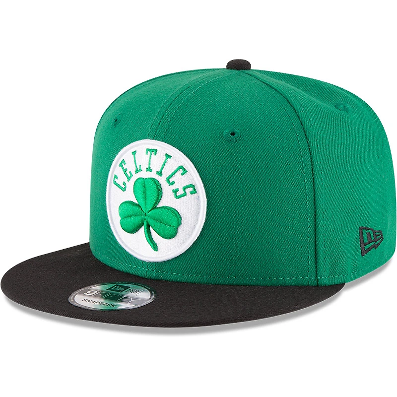 Casquette ajustable 9FIFTY Snapback ajustable bicolore des Boston Celtics New Era Kelly pour homme, vert/noir